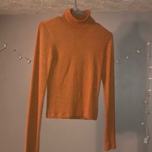 Urban outfitters mock neck ribbed shirt